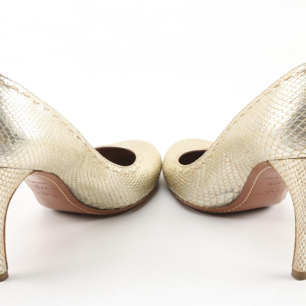 💋HP💋Alaia Paris Designer Python Gold Pumps - Picture 6 of 8